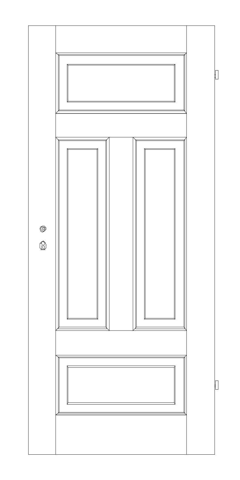 BAWO Massivholztür MF/H4 Zeichnung