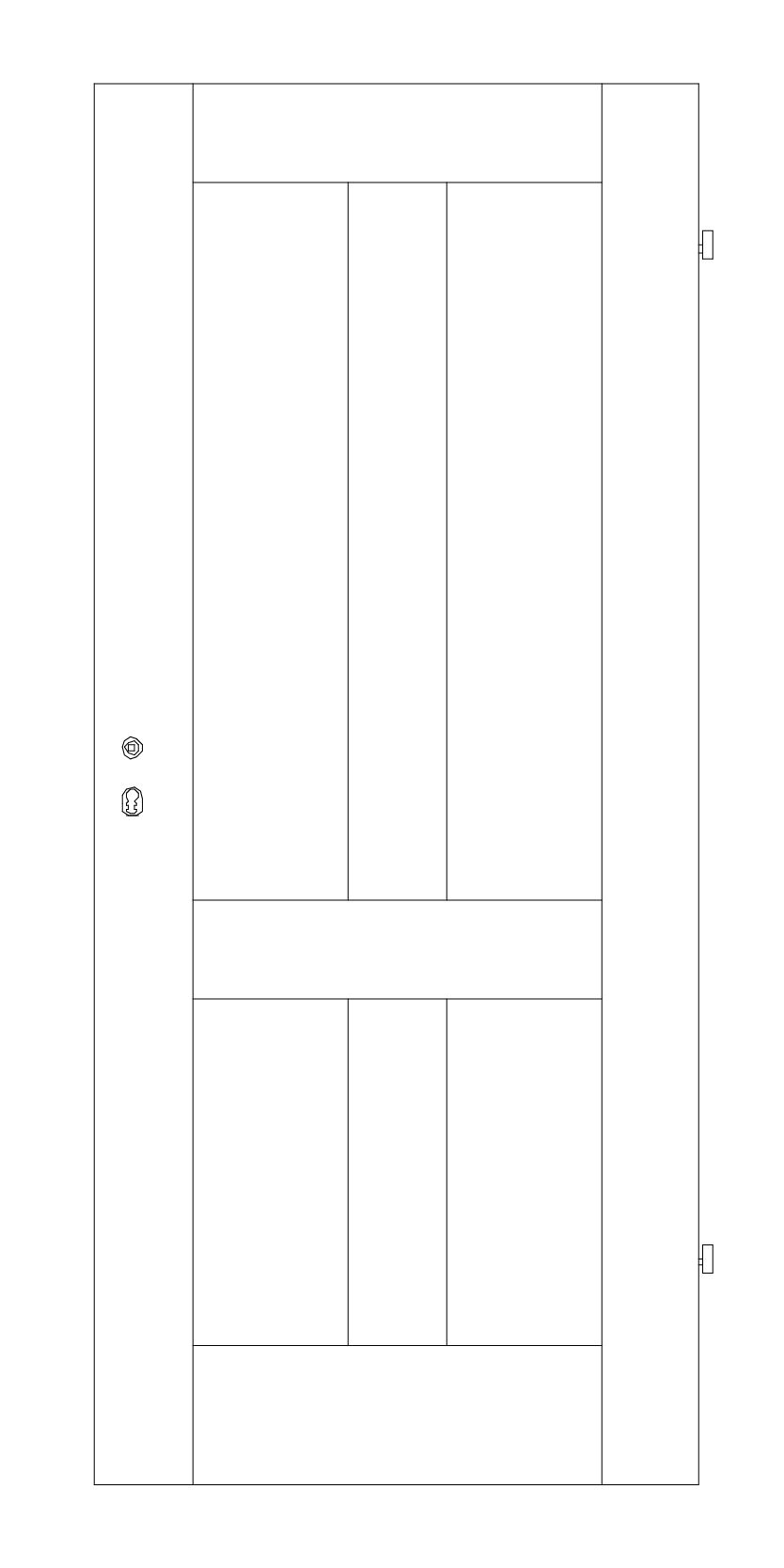 BAWO Massivholztür MG/4F Zeichnung