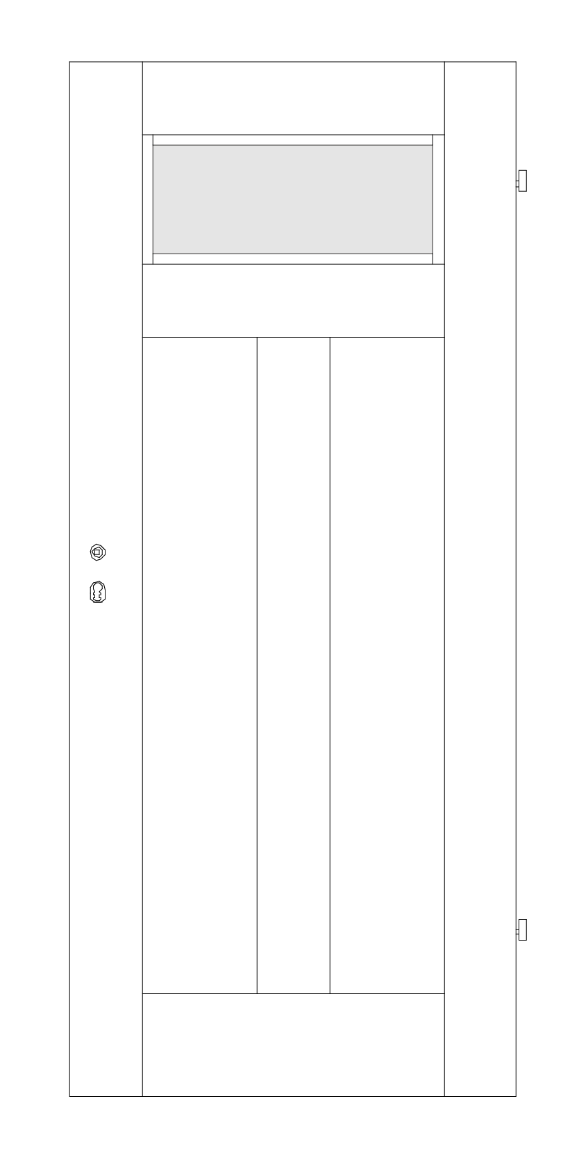 BAWO Massivholztür MG/H3-LA Zeichnung